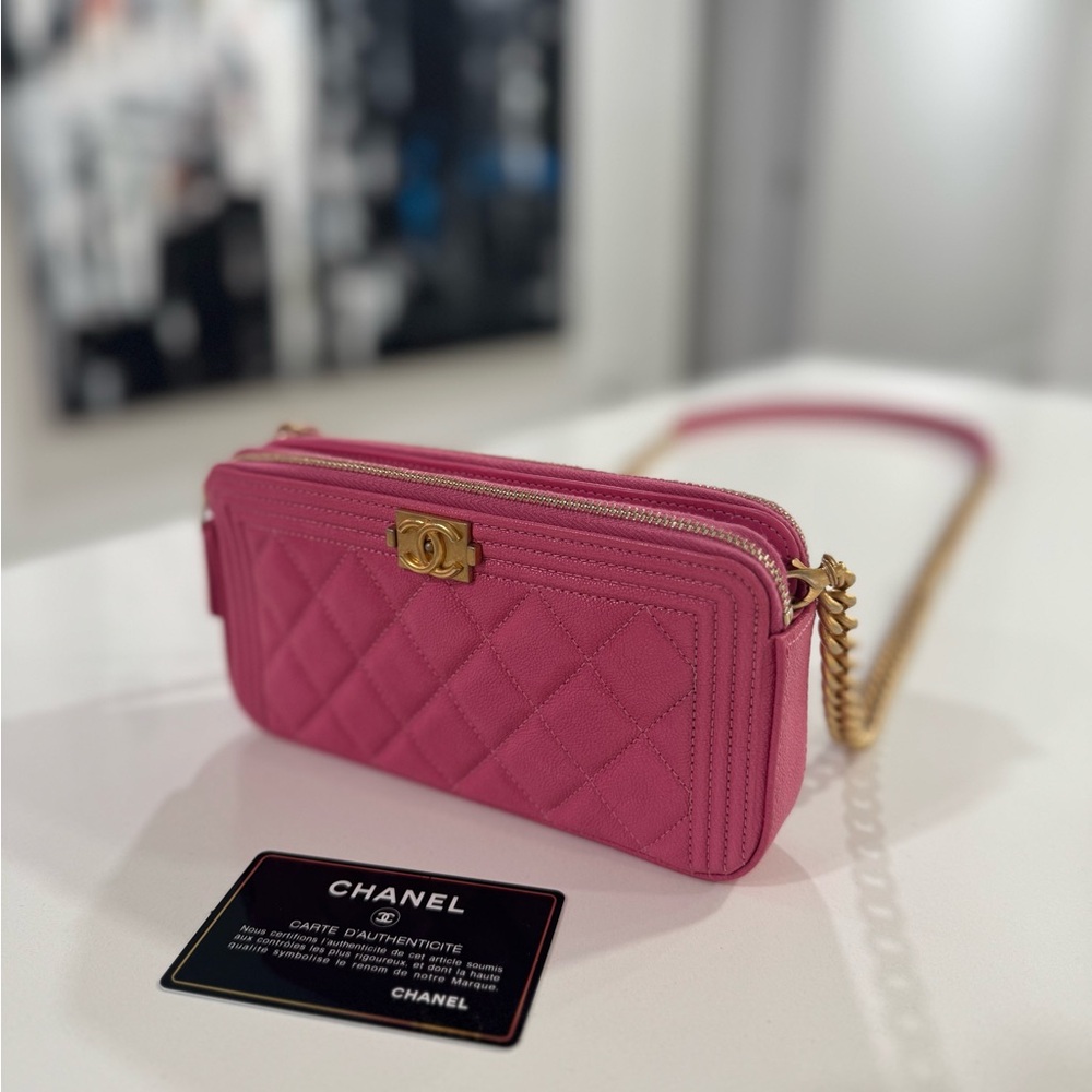 Chanel Pink Quilted Crossbody Bag
